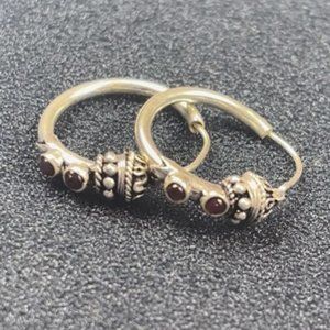 Handmade Gemstone 925 Silver earrings